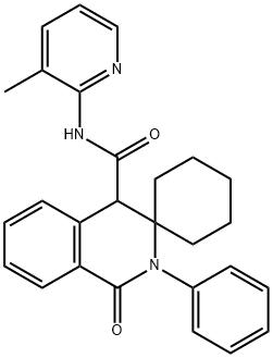 N-(3-methylpyridin-2-yl)-1'-oxo-2'-phenyl-1',4'-dihydro-2'H-spiro[cyclohexane-1,3'-isoquinoline]-4'-carboxamide Structure