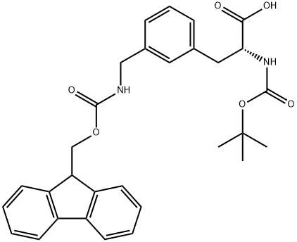 Boc-3-(Fmoc-aminomethyl)-D-phenylalanine Structure