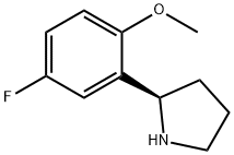 (R)-2-(5-fluoro-2-methoxyphenyl)pyrrolidine 구조식 이미지
