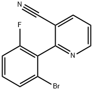 2-(2-Bromo-6-fluorophenyl)nicotinonitrile Structure