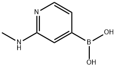 2-(METHYLAMINO)pyridIN-4-YLBORONIC acid 구조식 이미지