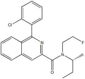 3-Isoquinolinecarboxamide, 1-(2-chlorophenyl)-N-fluoroethyl-N-(1-methylpropyl)-, (R,S) Structure