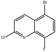 5-Bromo-2-chloro-8-fluoroquinoline 구조식 이미지