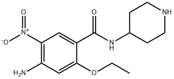 Benzamide, 4-amino-2-ethoxy-5-nitro-N-4-piperidinyl- 구조식 이미지