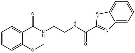 N-(2-{[(2-methoxyphenyl)carbonyl]amino}ethyl)-1,3-benzothiazole-2-carboxamide 구조식 이미지