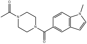 1-{4-[(1-methyl-1H-indol-5-yl)carbonyl]piperazin-1-yl}ethanone Structure