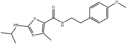 N-[2-(4-methoxyphenyl)ethyl]-4-methyl-2-(propan-2-ylamino)-1,3-thiazole-5-carboxamide Structure