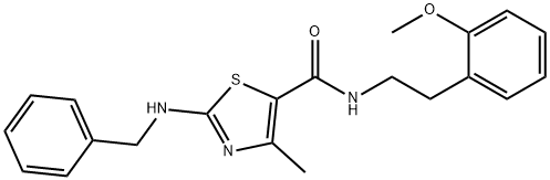 2-(benzylamino)-N-[2-(2-methoxyphenyl)ethyl]-4-methyl-1,3-thiazole-5-carboxamide Structure