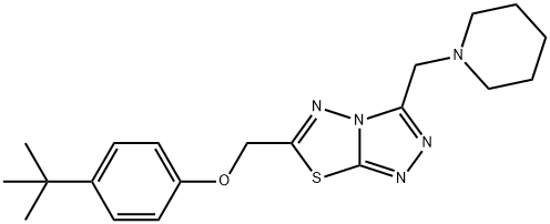 4-tert-butylphenyl [3-(1-piperidinylmethyl)[1,2,4]triazolo[3,4-b][1,3,4]thiadiazol-6-yl]methyl ether Structure