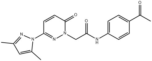 N-(4-acetylphenyl)-2-[3-(3,5-dimethyl-1H-pyrazol-1-yl)-6-oxopyridazin-1(6H)-yl]acetamide Structure