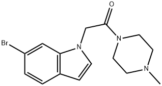 2-(6-bromo-1H-indol-1-yl)-1-(4-methylpiperazin-1-yl)ethanone 구조식 이미지