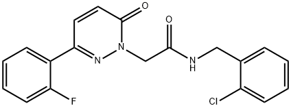 N-(2-chlorobenzyl)-2-[3-(2-fluorophenyl)-6-oxopyridazin-1(6H)-yl]acetamide 구조식 이미지