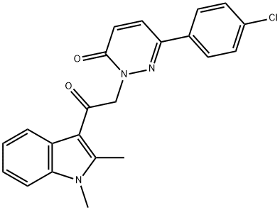 6-(4-chlorophenyl)-2-[2-(1,2-dimethyl-1H-indol-3-yl)-2-oxoethyl]pyridazin-3(2H)-one Structure