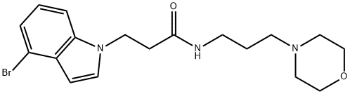 3-(4-bromo-1H-indol-1-yl)-N-[3-(morpholin-4-yl)propyl]propanamide Structure