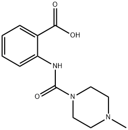 2-[(4-Methyl-piperazine-1-carbonyl)-amino]-benzoic acid 구조식 이미지