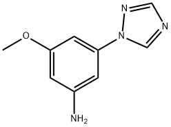 3-Methoxy-5-(1H-1,2,4-Triazol-1-Yl)Aniline Structure