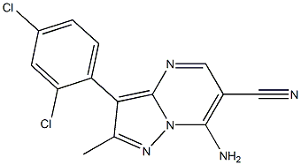 7-amino-3-(2,4-dichlorophenyl)-2-methylpyrazolo[1,5-a]pyrimidine-6-carbonitrile Structure