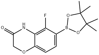 5-Fluoro-3-oxo-3,4-dihydro-2H-benzo[b][1,4]oxazine-6-boronic Acid Pinacol Ester 구조식 이미지