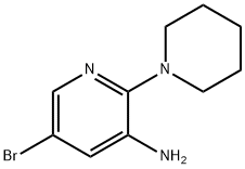 5-bromo-2-(piperidin-1-yl)pyridin-3-amine Structure