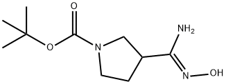 1-Boc-3-(N-hydroxycarbamimidoyl)-pyrrolidine Structure