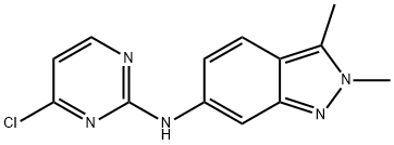 N-(4-chloro-2-pyrimidinyl)-2,3-dimethyl-2H-Indazol-6-amine 구조식 이미지