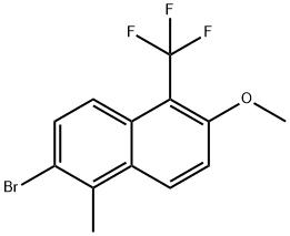 2-Bromo-6-methoxy-1-methyl-5-(trifluoromethyl)naphthalene Structure
