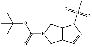 tert-butyl 1-(methylsulfonyl)-4,6-dihydropyrrolo[3,4-c]pyrazole-5(1H)-carboxylate Structure