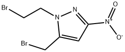 1H-Pyrazole, 1-(2-bromoethyl)-5-(bromomethyl)-3-nitro- 구조식 이미지