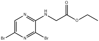 ethyl 2-(3,5-dibromopyrazin-2-ylamino)acetate Structure