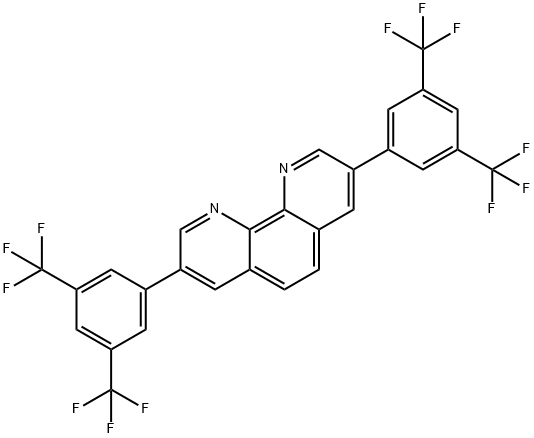 3,8-Bis[{3,5-bis(trifluoromethyl)}phenyl]-1,10-phenanthroline Structure