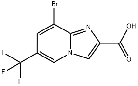 8-Bromo-6-trifluoromethyl-imidazo[1,2-a]pyridine-2-carboxylic acid Structure