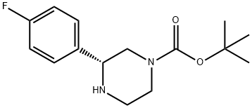 (R)-1-Boc-3-(4-fluorophenyl)piperazine 구조식 이미지