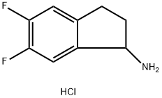 1H-Inden-1-amine,5,6-difluoro-2,3-dihydro-,hydrochloride 구조식 이미지