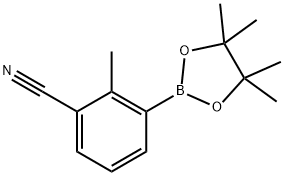 2-Methyl-3-(4,4,5,5-tetramethyl-1,3,2-dioxaborolan-2-yl)benzonitrile 구조식 이미지