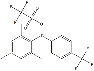 [4-(Trifluoromethyl)phenyl](2,4,6-trimethylphenyl)iodonium trifluoromethanesulfonate 구조식 이미지