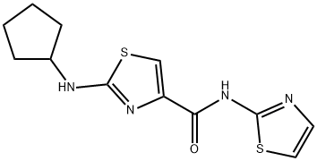 2-(cyclopentylamino)-N-(1,3-thiazol-2-yl)-1,3-thiazole-4-carboxamide Structure