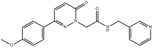 2-[3-(4-methoxyphenyl)-6-oxopyridazin-1(6H)-yl]-N-(pyridin-3-ylmethyl)acetamide Structure