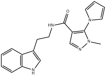 N-[2-(1H-indol-3-yl)ethyl]-1-methyl-5-(1H-pyrrol-1-yl)-1H-pyrazole-4-carboxamide Structure