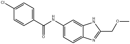 4-chloro-N-[2-(methoxymethyl)-1H-benzimidazol-5-yl]benzamide Structure