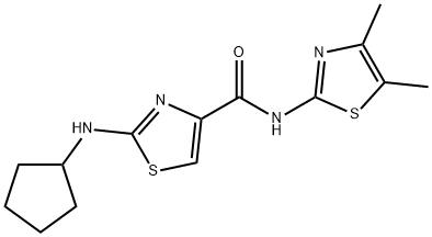 2-(cyclopentylamino)-N-[(2E)-4,5-dimethyl-1,3-thiazol-2(3H)-ylidene]-1,3-thiazole-4-carboxamide Structure