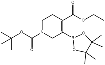 1-tert-butyl 4-ethyl 3-(4,4,5,5-tetramethyl-1,3,2-dioxaborolan-2-yl)-5,6-dihydropyridine-1,4(2H)-dicarboxylate 구조식 이미지