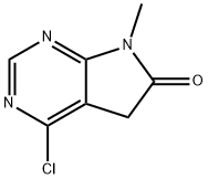 4-chloro-7-methyl-5H,6H,7H-pyrrolo[2,3-d]pyrimidin-6-one 구조식 이미지