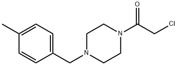 2-Chloro-1-(4-(4-methylbenzyl)piperazin-1-yl)ethan-1-one 구조식 이미지