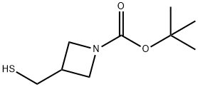 1-Boc-3-(mercaptomethyl)-azetidine 구조식 이미지