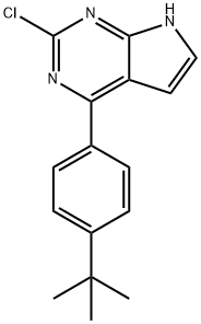 4-(4-(tert-Butyl)phenyl)-2-chloro-7H-pyrrolo[2,3-d]pyrimidine Structure