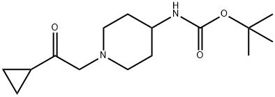 [1-(2-cyclopropyl-2-oxo-ethyl)-piperidin-4-yl]-carbamic acid tert-butyl ester 구조식 이미지