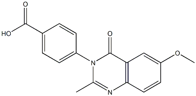 4-(6-methoxy-2-methyl-4-oxoquinazolin-3-yl)benzoic acid Structure