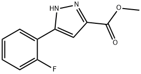 Methyl 3-(2-Fluorophenyl)-1H-Pyrazole-5-Carboxylate 구조식 이미지