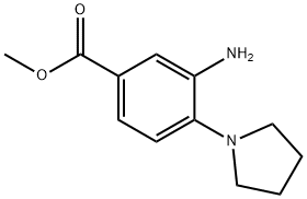 3-Amino-4-pyrrolidin-1-yl-benzoic acid methyl ester 구조식 이미지