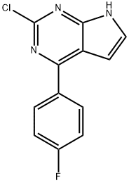 2-Chloro-4-(4-fluorophenyl)-7H-pyrrolo[2,3-d]pyrimidine Structure